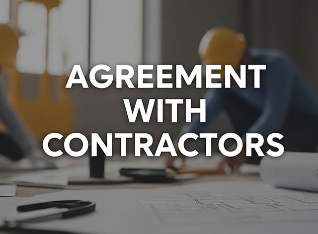 Agreement with Contractors